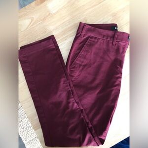 Men's Burgundy Chinos Express